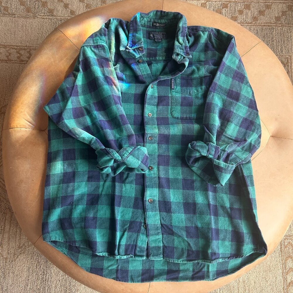 Vintage 90s Abercrombie Plaid Flannel Oversized Cotton Cabin Core Grunge Mens XL